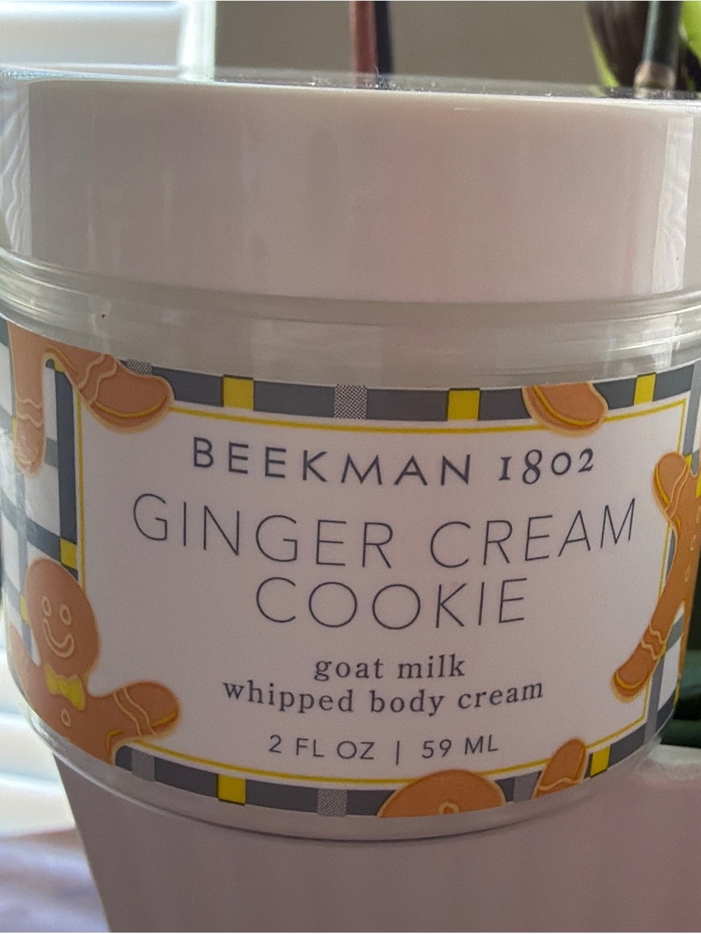Beekman 1802 Ginger Cream Cookie Whipped Body Cream - White and Tan Accents